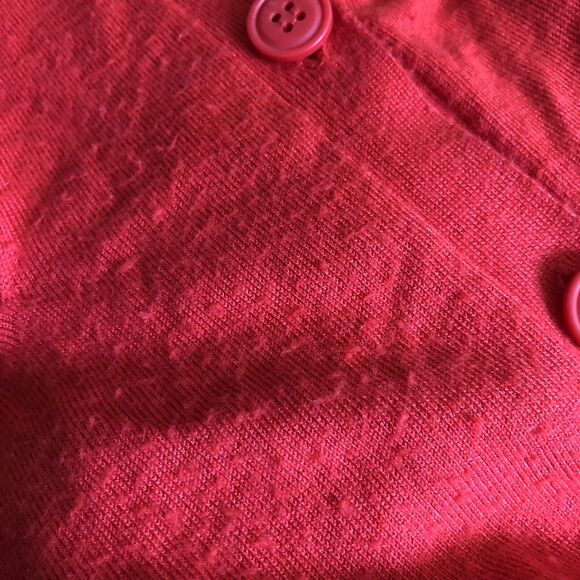 Halogen Cardigan Women Size S Red Button Up Capsule Casual Lightweight PILLING - Picture 3 of 4
